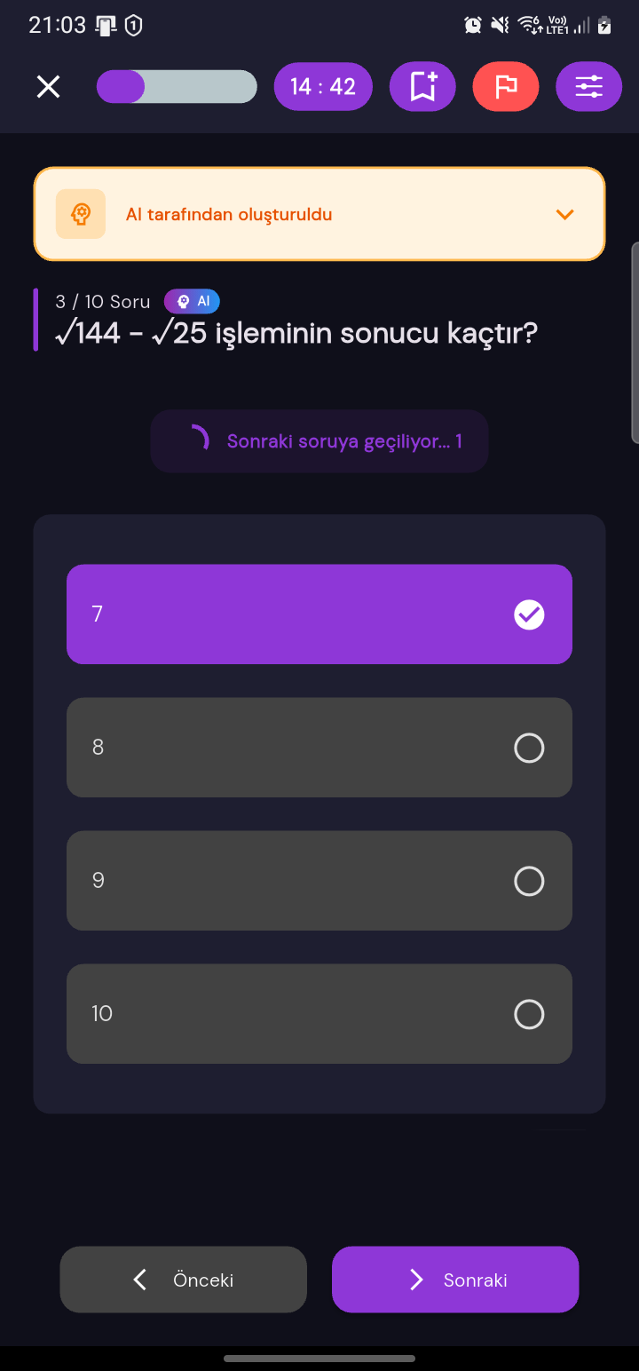 Soru Çözüm Ekranı